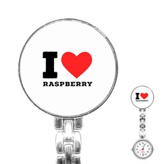 I Love Raspberry Stainless Steel Nurses Watch by ilovewhateva