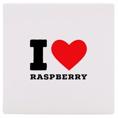 I Love Raspberry Uv Print Square Tile Coaster  by ilovewhateva