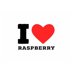 I Love Raspberry Two Sides Premium Plush Fleece Blanket (extra Small) by ilovewhateva