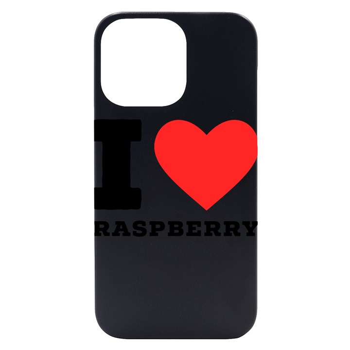 I love raspberry iPhone 14 Pro Max Black UV Print Case