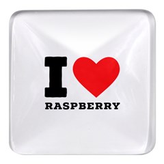 I Love Raspberry Square Glass Fridge Magnet (4 Pack) by ilovewhateva