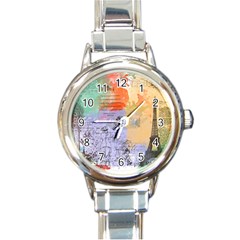 Scrapbook Paris Vintage France Round Italian Charm Watch by Mog4mog4