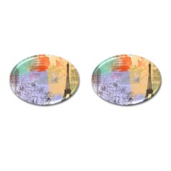 Scrapbook Paris Vintage France Cufflinks (oval) by Mog4mog4