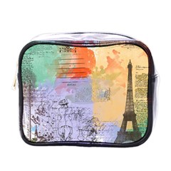 Scrapbook Paris Vintage France Mini Toiletries Bag (one Side) by Mog4mog4