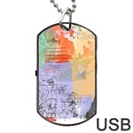 Scrapbook Paris Vintage France Dog Tag USB Flash (Two Sides) Front