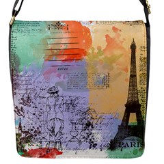 Scrapbook Paris Vintage France Flap Closure Messenger Bag (s) by Mog4mog4