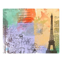 Scrapbook Paris Vintage France Premium Plush Fleece Blanket (large) by Mog4mog4