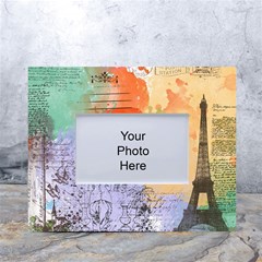 Scrapbook Paris Vintage France White Tabletop Photo Frame 4 x6  by Mog4mog4