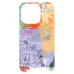 Scrapbook Paris Vintage France Iphone 14 Pro Black Uv Print Case