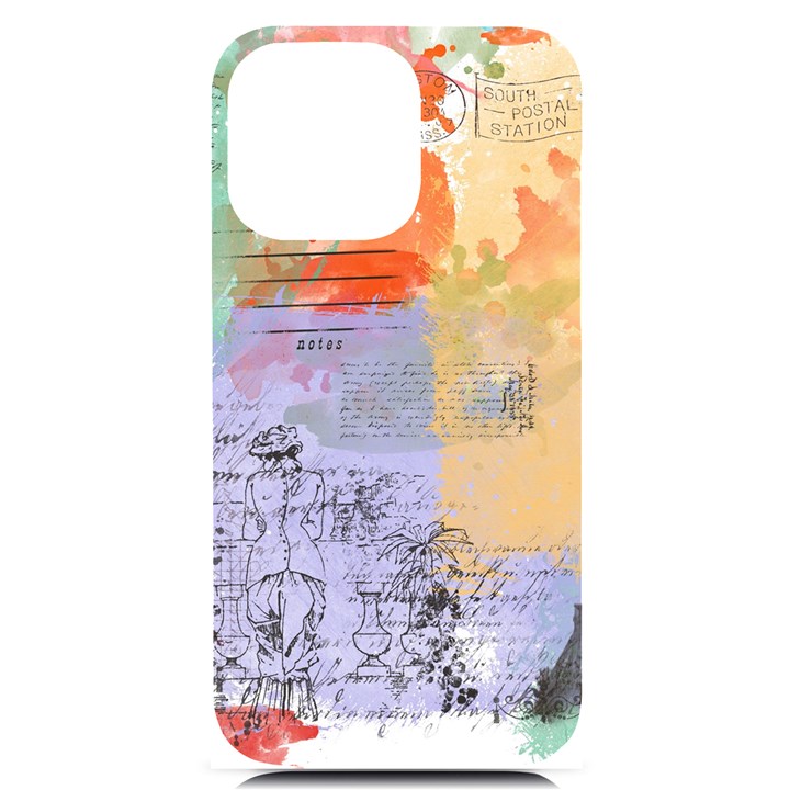 Scrapbook Paris Vintage France iPhone 14 Pro Max Black UV Print Case