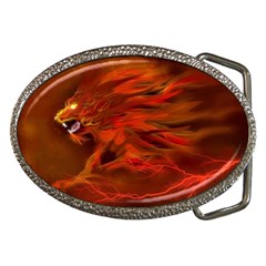 Fire Lion Flames Light Mystical Dangerous Wild Belt Buckles by Mog4mog4