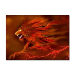 Fire Lion Flames Light Mystical Dangerous Wild Sticker A4 (10 Pack) by Mog4mog4