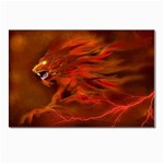 Fire Lion Flames Light Mystical Dangerous Wild Postcard 4 x 6  (Pkg of 10) Front