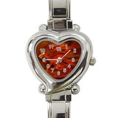 Fire Lion Flames Light Mystical Dangerous Wild Heart Italian Charm Watch by Mog4mog4