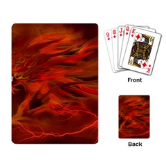 Fire Lion Flames Light Mystical Dangerous Wild Playing Cards Single Design (rectangle)