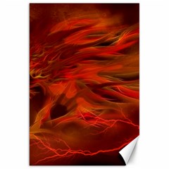 Fire Lion Flames Light Mystical Dangerous Wild Canvas 20  X 30  by Mog4mog4