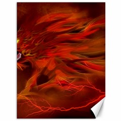 Fire Lion Flames Light Mystical Dangerous Wild Canvas 36  X 48  by Mog4mog4