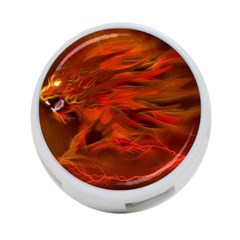 Fire Lion Flames Light Mystical Dangerous Wild 4-port Usb Hub (two Sides) by Mog4mog4