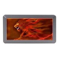 Fire Lion Flames Light Mystical Dangerous Wild Memory Card Reader (mini) by Mog4mog4