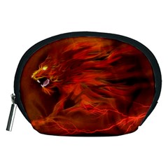 Fire Lion Flames Light Mystical Dangerous Wild Accessory Pouch (medium) by Mog4mog4