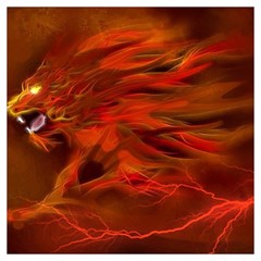 Fire Lion Flames Light Mystical Dangerous Wild Lightweight Scarf  by Mog4mog4