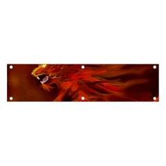 Fire Lion Flames Light Mystical Dangerous Wild Banner And Sign 4  X 1  by Mog4mog4