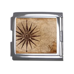 Compass Map Nautical Antique Mega Link Italian Charm (18mm) by Mog4mog4