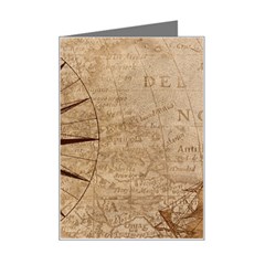 Compass Map Nautical Antique Mini Greeting Card by Mog4mog4