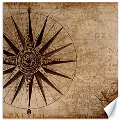 Compass Map Nautical Antique Canvas 12  X 12  by Mog4mog4