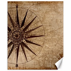 Compass Map Nautical Antique Canvas 16  X 20  by Mog4mog4