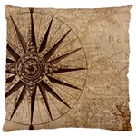 Compass Map Nautical Antique Large Cushion Case (Two Sides) Front