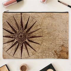 Compass Map Nautical Antique Cosmetic Bag (xxxl) by Mog4mog4