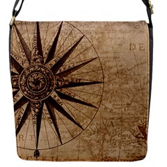 Compass Map Nautical Antique Flap Closure Messenger Bag (s) by Mog4mog4