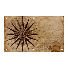 Compass Map Nautical Antique Banner And Sign 5  X 3 