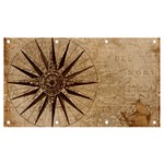 Compass Map Nautical Antique Banner and Sign 7  x 4  Front