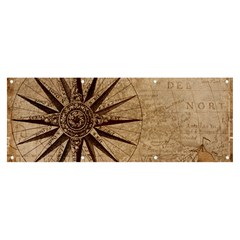 Compass Map Nautical Antique Banner And Sign 8  X 3  by Mog4mog4