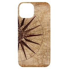 Compass Map Nautical Antique Iphone 14 Black Uv Print Case by Mog4mog4