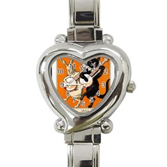 Vintage Poster Ad Retro Design Heart Italian Charm Watch by Mog4mog4