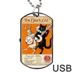 Vintage Poster Ad Retro Design Dog Tag Usb Flash (one Side) by Mog4mog4