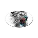 Lion King Head Sticker (Oval) Front