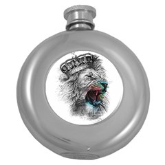 Lion King Head Round Hip Flask (5 Oz) by Mog4mog4