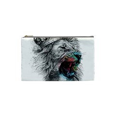 Lion King Head Cosmetic Bag (small) by Mog4mog4