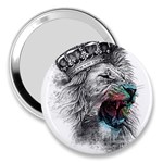 Lion King Head 3  Handbag Mirrors Front