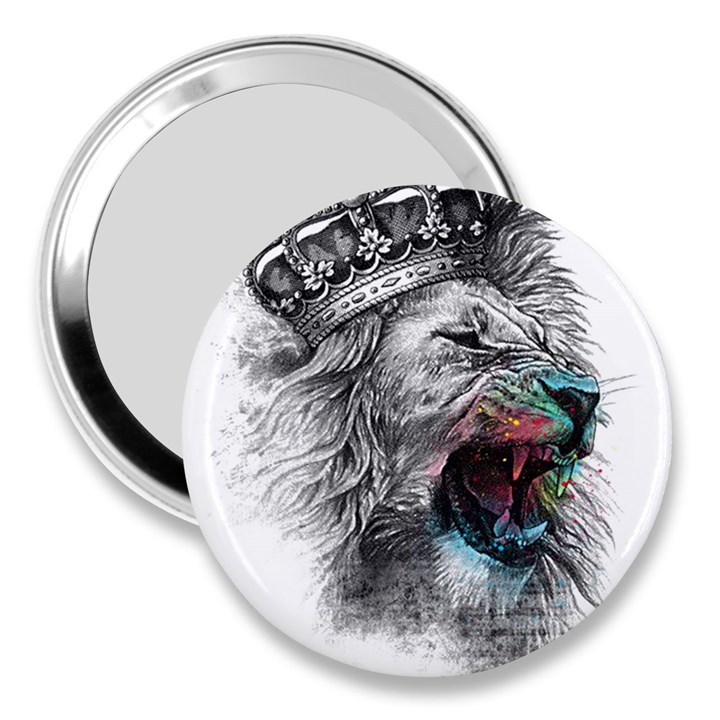 Lion King Head 3  Handbag Mirrors