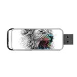 Lion King Head Portable USB Flash (One Side) Front