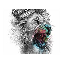 Lion King Head Two Sides Premium Plush Fleece Blanket (large) by Mog4mog4