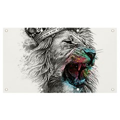 Lion King Head Banner And Sign 7  X 4  by Mog4mog4