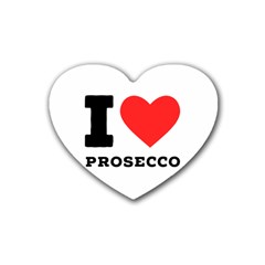 I Love Prosecco Rubber Coaster (heart) by ilovewhateva