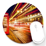 Telephone Booth Red London England Round Mousepad Front