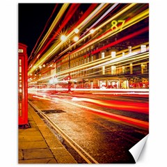 Telephone Booth Red London England Canvas 11  X 14  by Mog4mog4